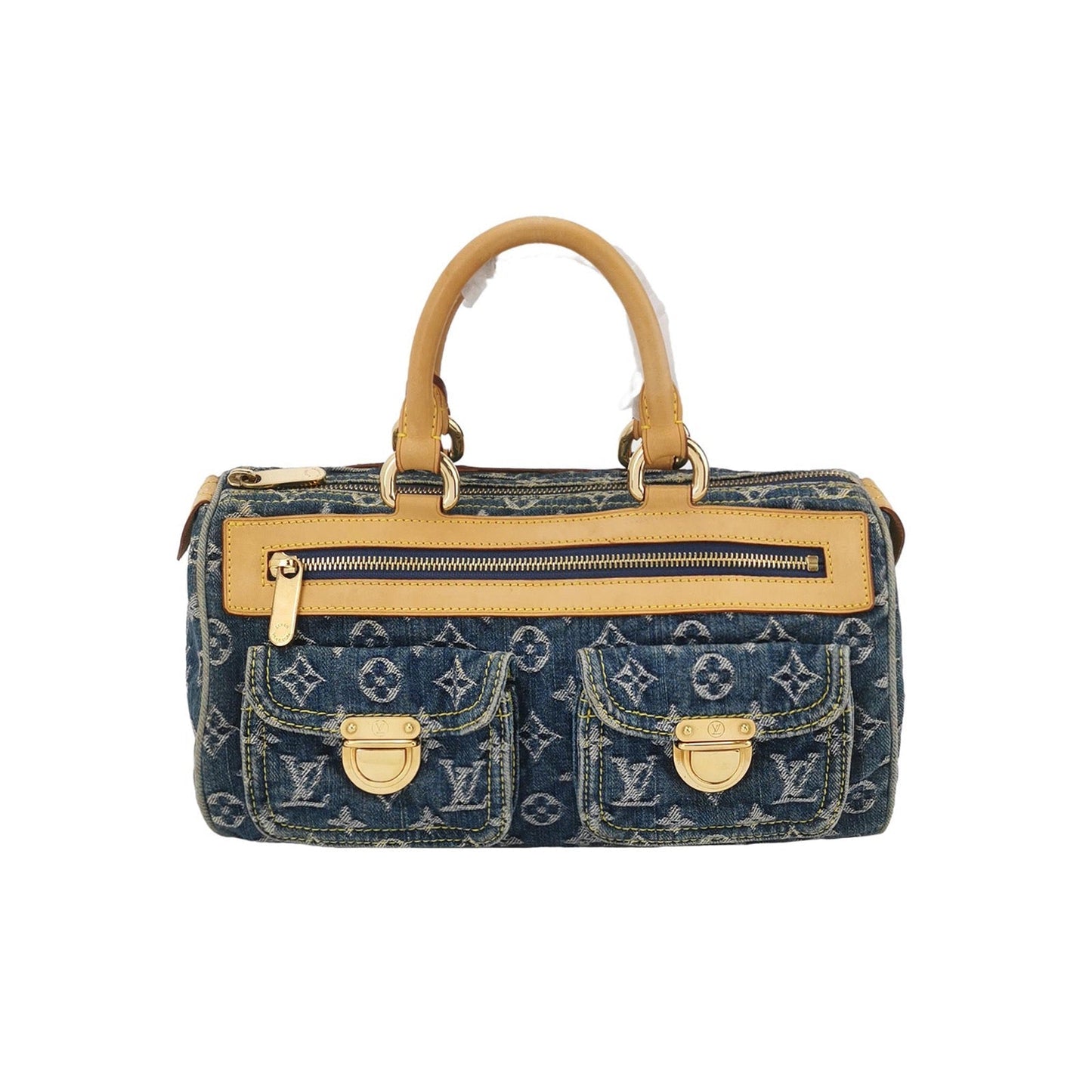 Louis Vuitton Blue Denim Neo Boston Bag