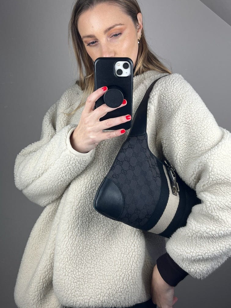 Gucci Jackie Canvas Nylon Shoulder Bag Style 1