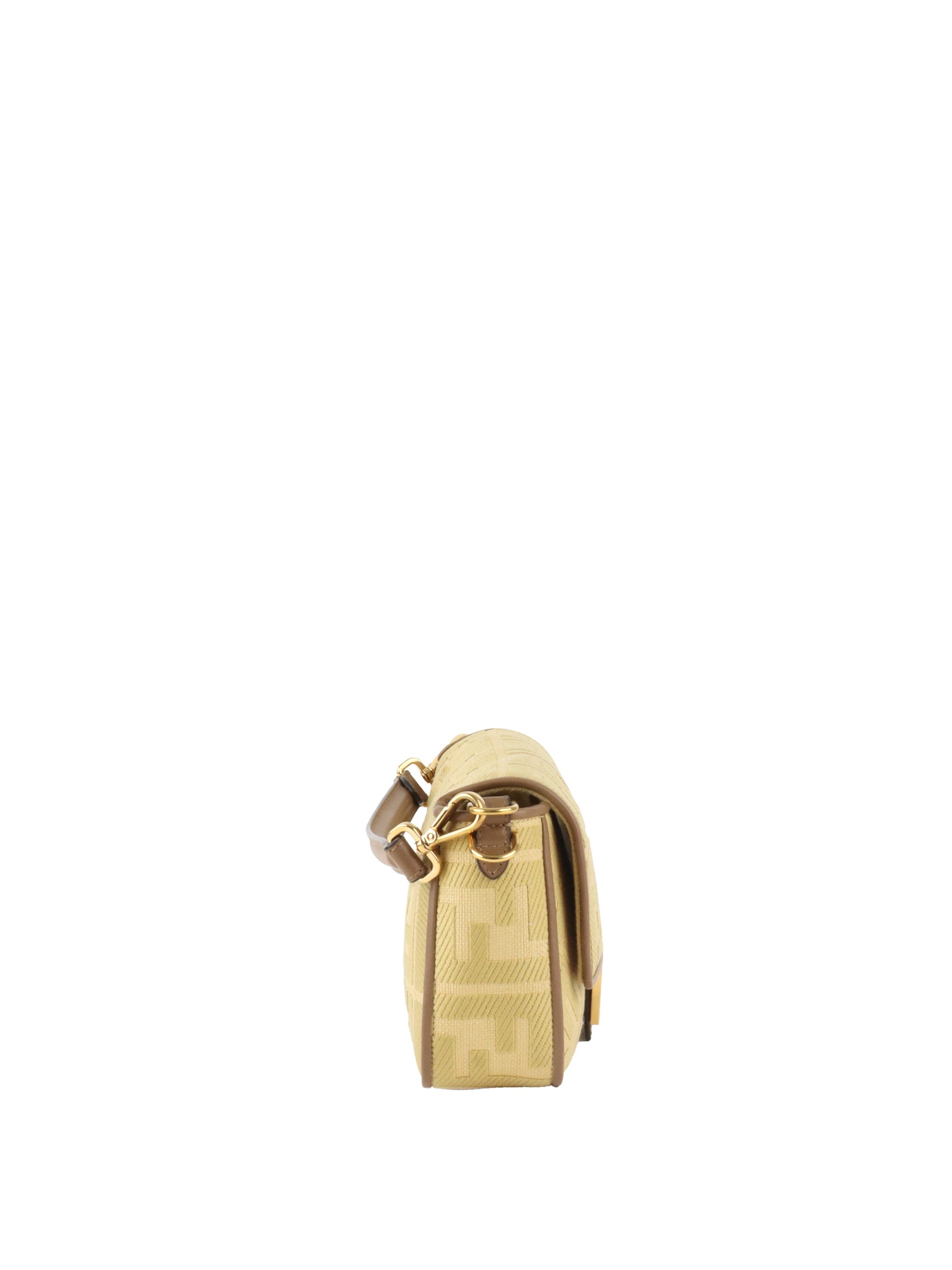 Fendi Woven Rafia Vitello Baguette Bag.