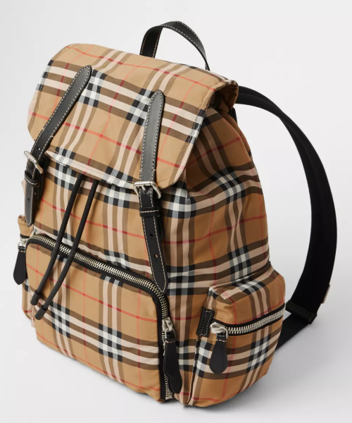 Burberry The Medium Rucksack in Check Nylon