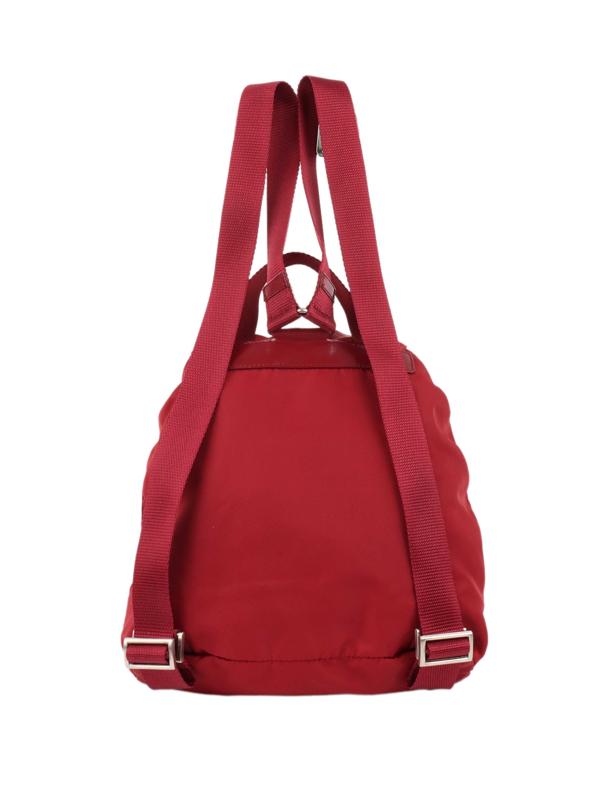 Prada Red Nylon Backpack.