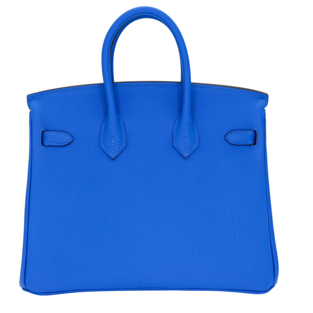 Hermes25cm Birkin Bleu Hydra Togo Leather Gold Hardware