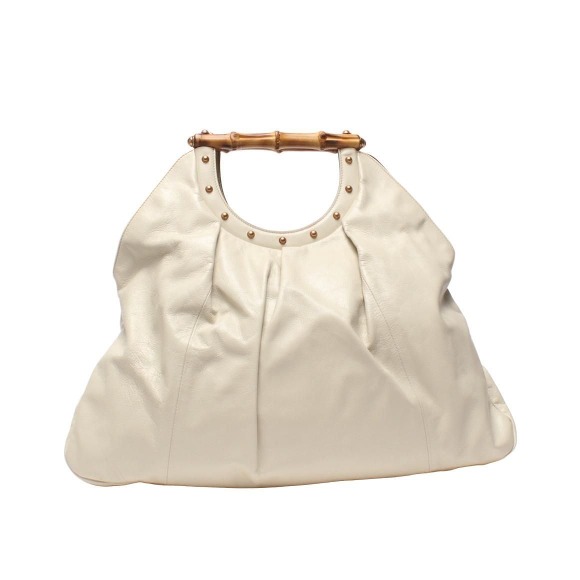 Gucci Bamboo Top Handle Bag Neutrals Handbags IT9Z99B5LPN4