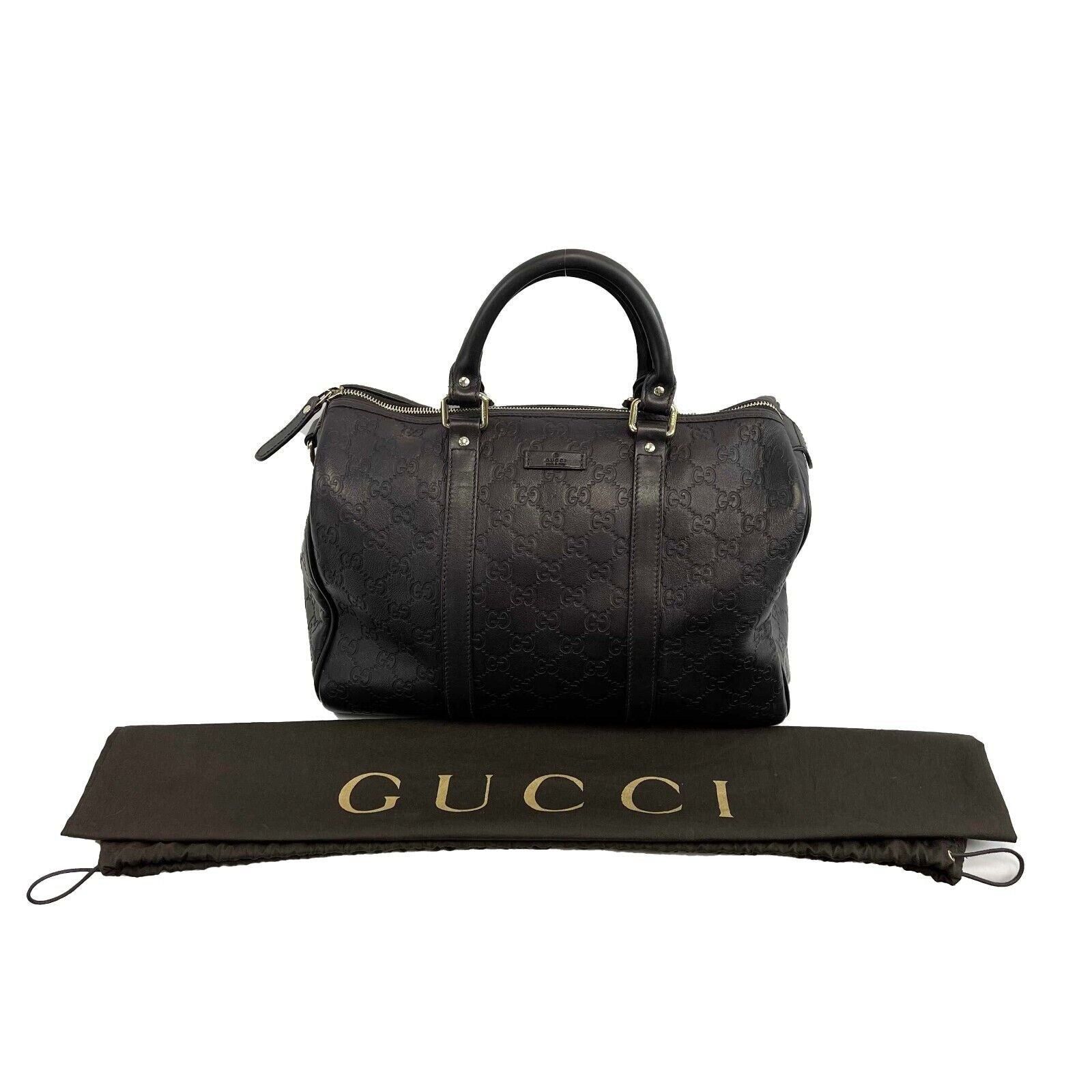 Gucci Monogram Leather Top Handle Shoulder Bag