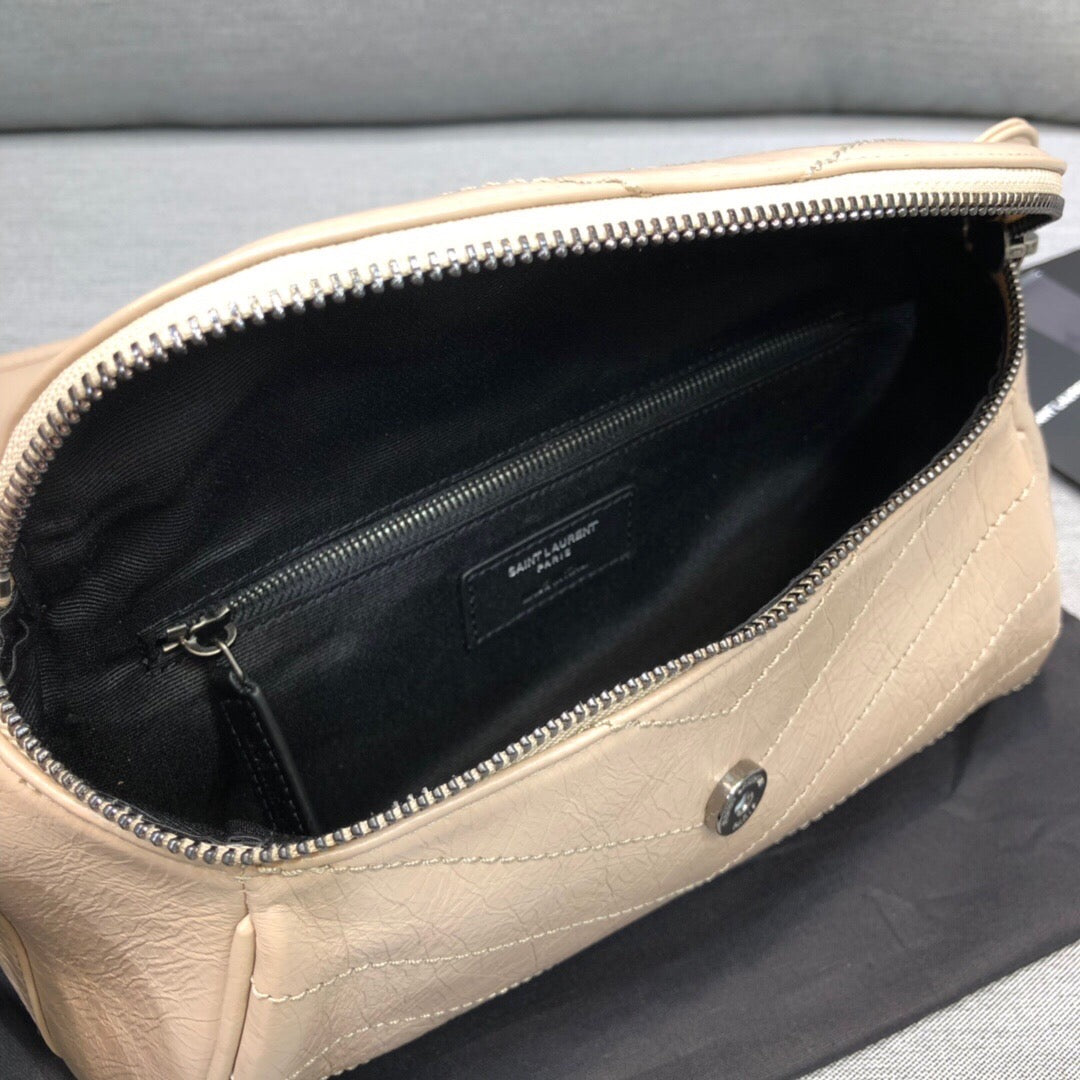 Yves Saint Laurent Niki Medium Crinkled Shoulder Bag