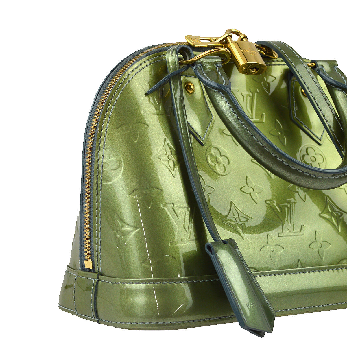 Louis Vuitton Green Vernis Alma BB M91584