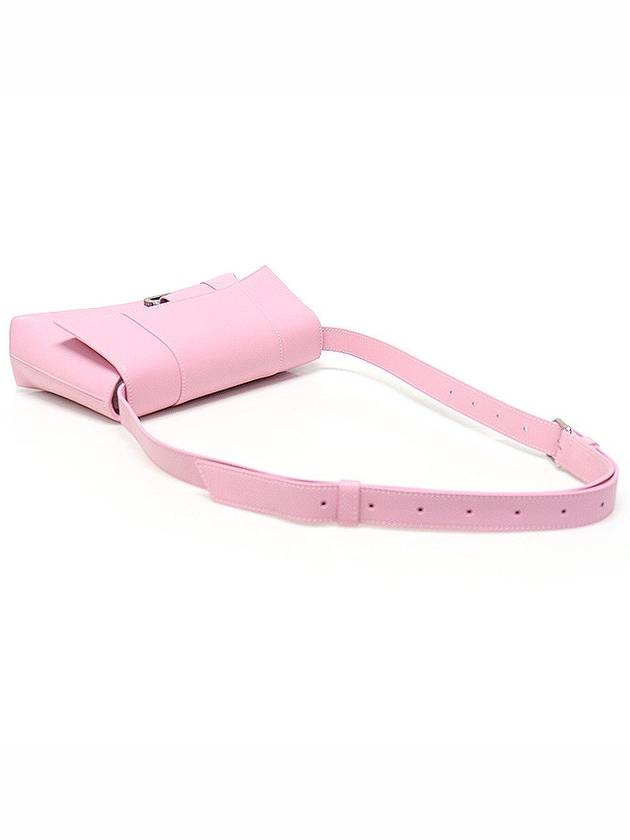 Luxury Balenciaga Trending 2026 671355 Candy Pink Supple Calfskin Hourglass Downtown XS Small Shoulder Bag