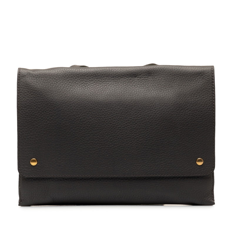 Burberry Logo Leather Shoulder Bag