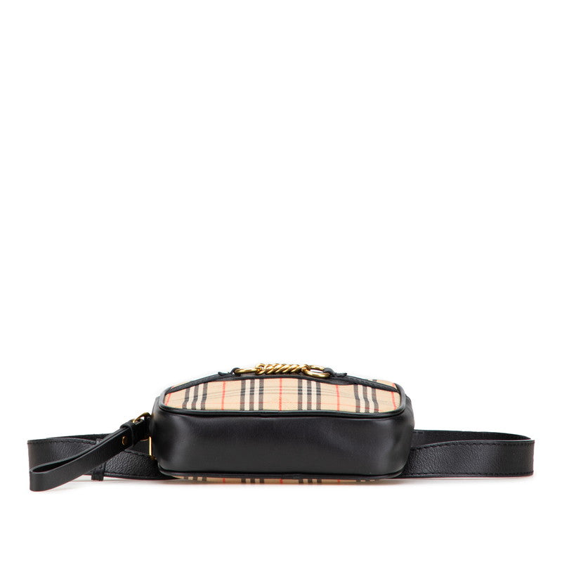 Burberry Nova Check Canvas Leather Waist Bag