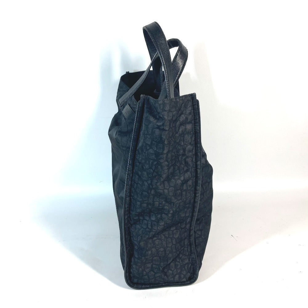 FENDI Tote Bag 7VA367 Nylon / leather black logo mens