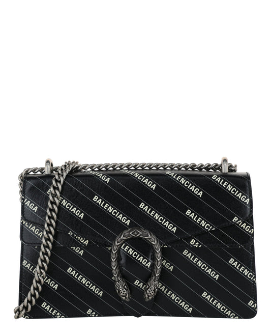 Gucci Womens X Balenciaga Logo Print Dionysus Shoulder Bag