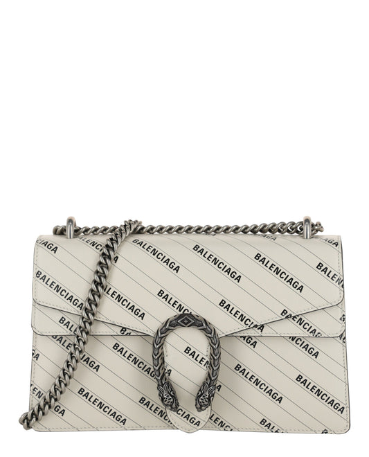 Gucci Womens X Balenciaga Logo Print Dionysus Shoulder Bag