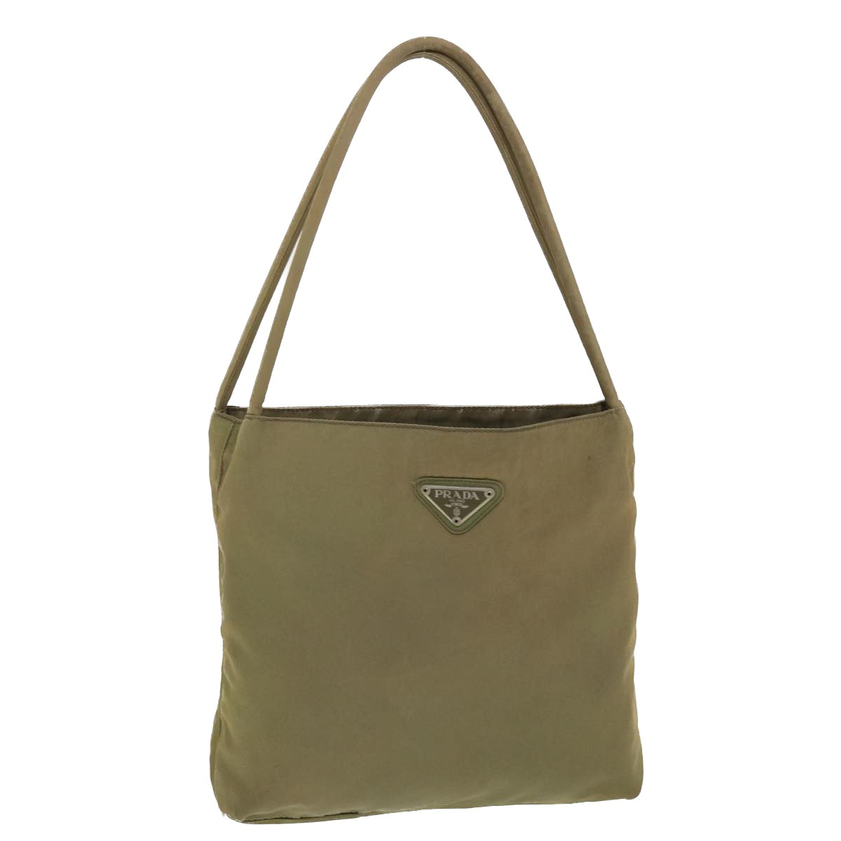 Prada Hand Bag Nylon Khaki