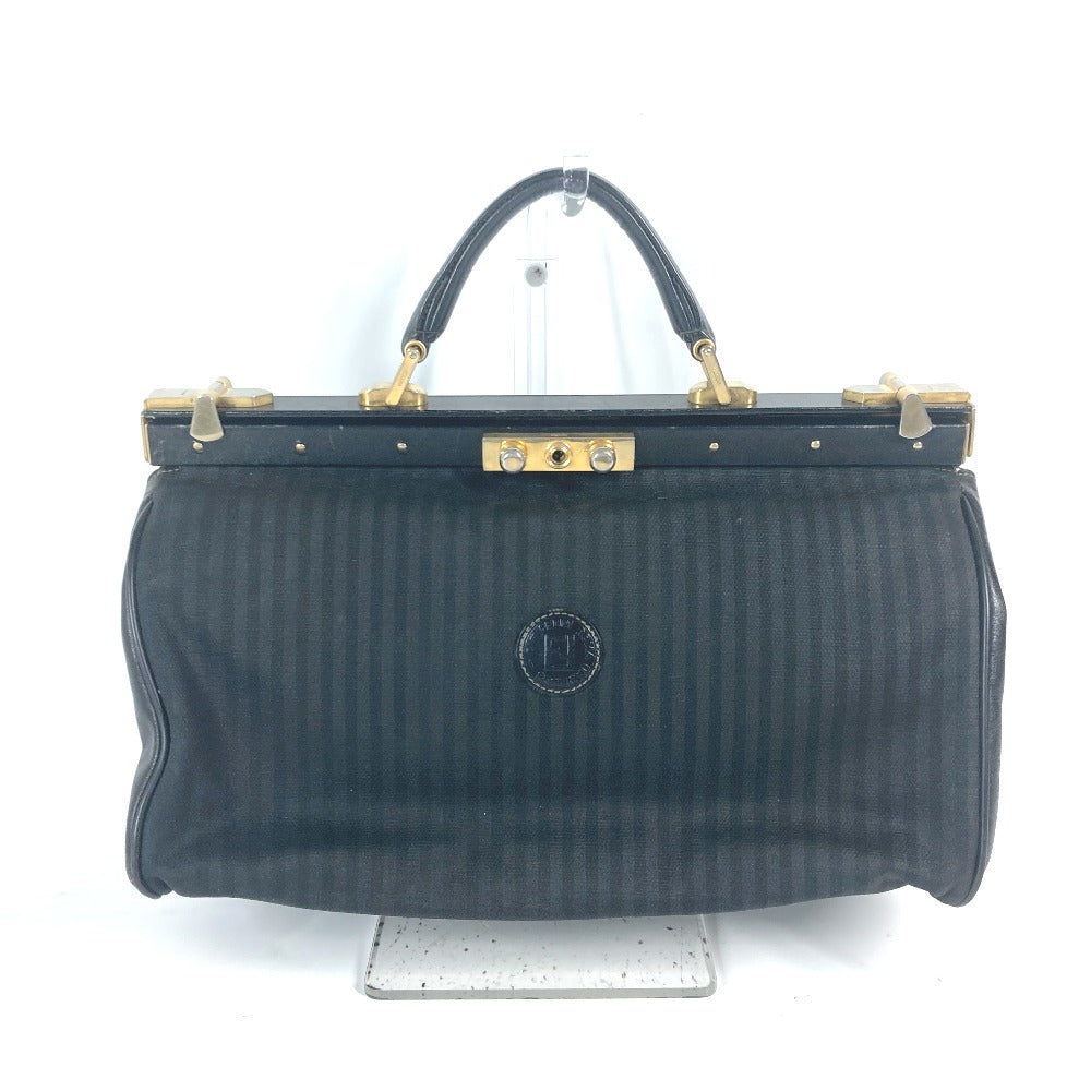 FENDI Handbag Leather / PVC black Doctor Bag Pecan Women