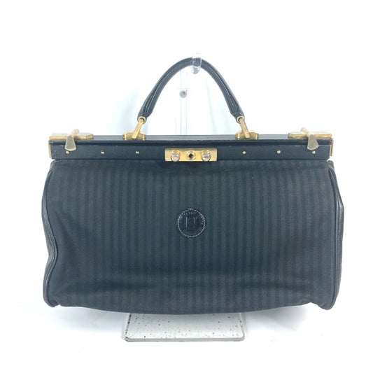 FENDI Handbag Leather / PVC black Doctor Bag Pecan Women