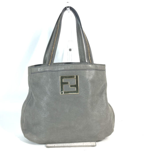 FENDI Shoulder Bag 8BR650 leather gray Bag Shoulder Bag Tote Bag logo FF Women