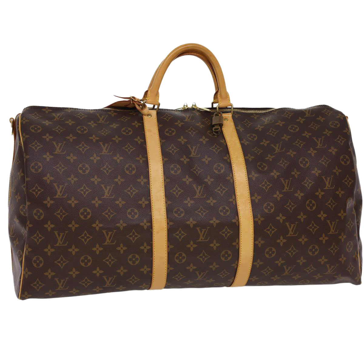 LOUIS VUITTON Monogram Keepall Bandouliere 60 Boston Bag M41412 LV 40187