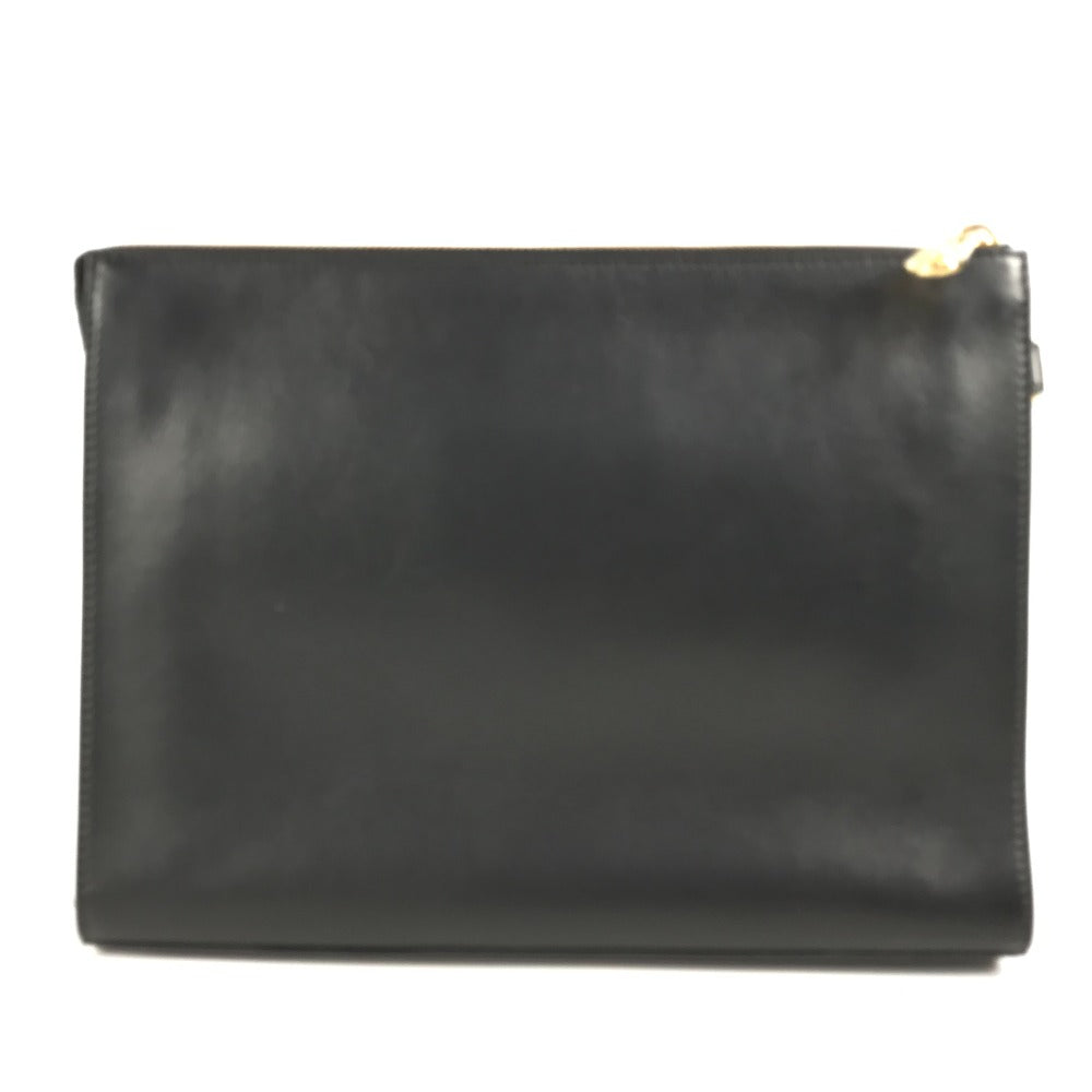 FENDI Clutch bag leather black Versace VERSACE collaboration FENDACE logo FENDACE Women(Unisex)