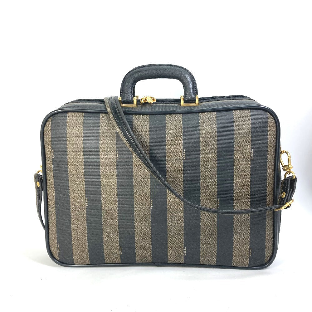 FENDI Business bag PVC / Leather Brown Pecan Handbag Shoulder Bag