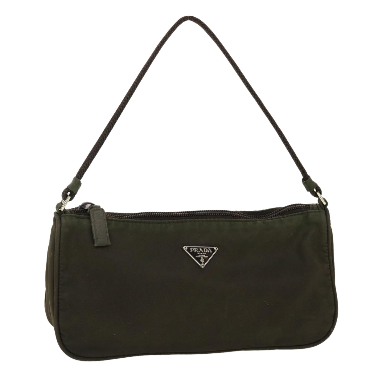 Prada Accessory Pouch Nylon Khaki Luxury Handbag