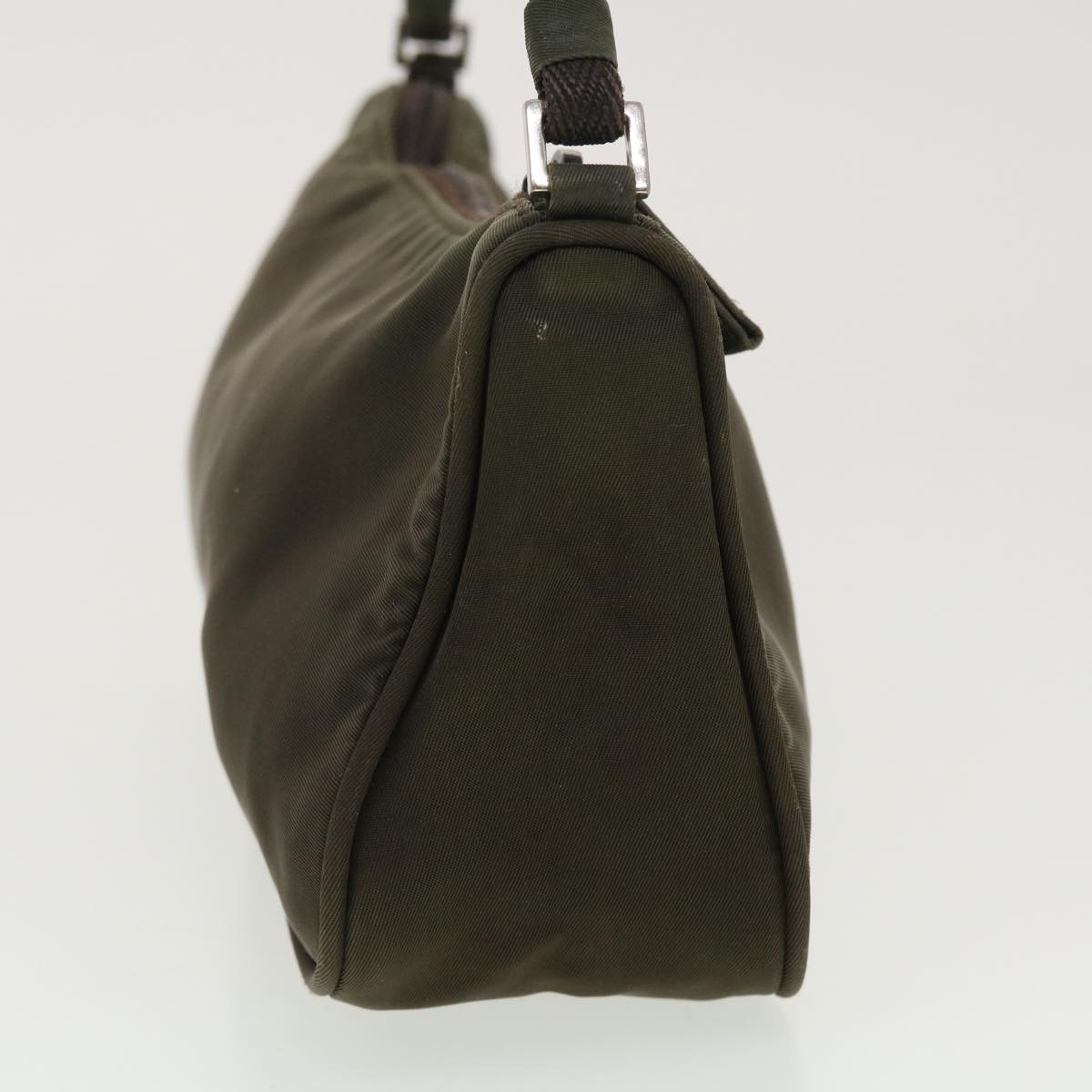Prada Accessory Pouch Nylon Khaki Luxury Handbag