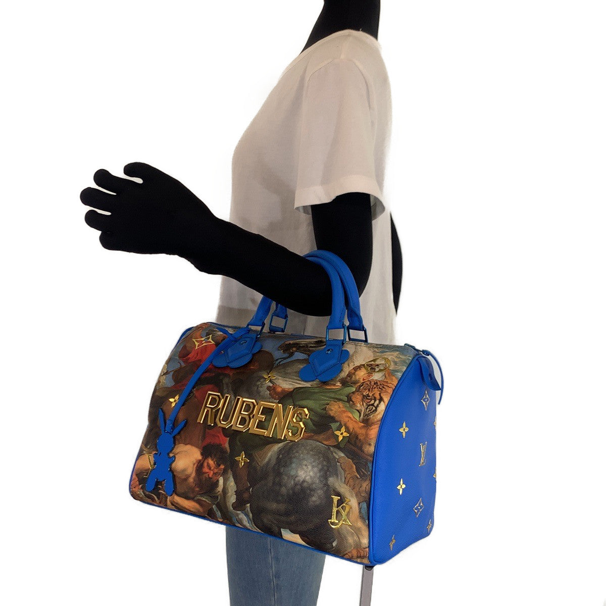 LOUIS VUITTON Mini Boston Duffel bag PVC multicolor Masters collection Rubens Jeff Koons