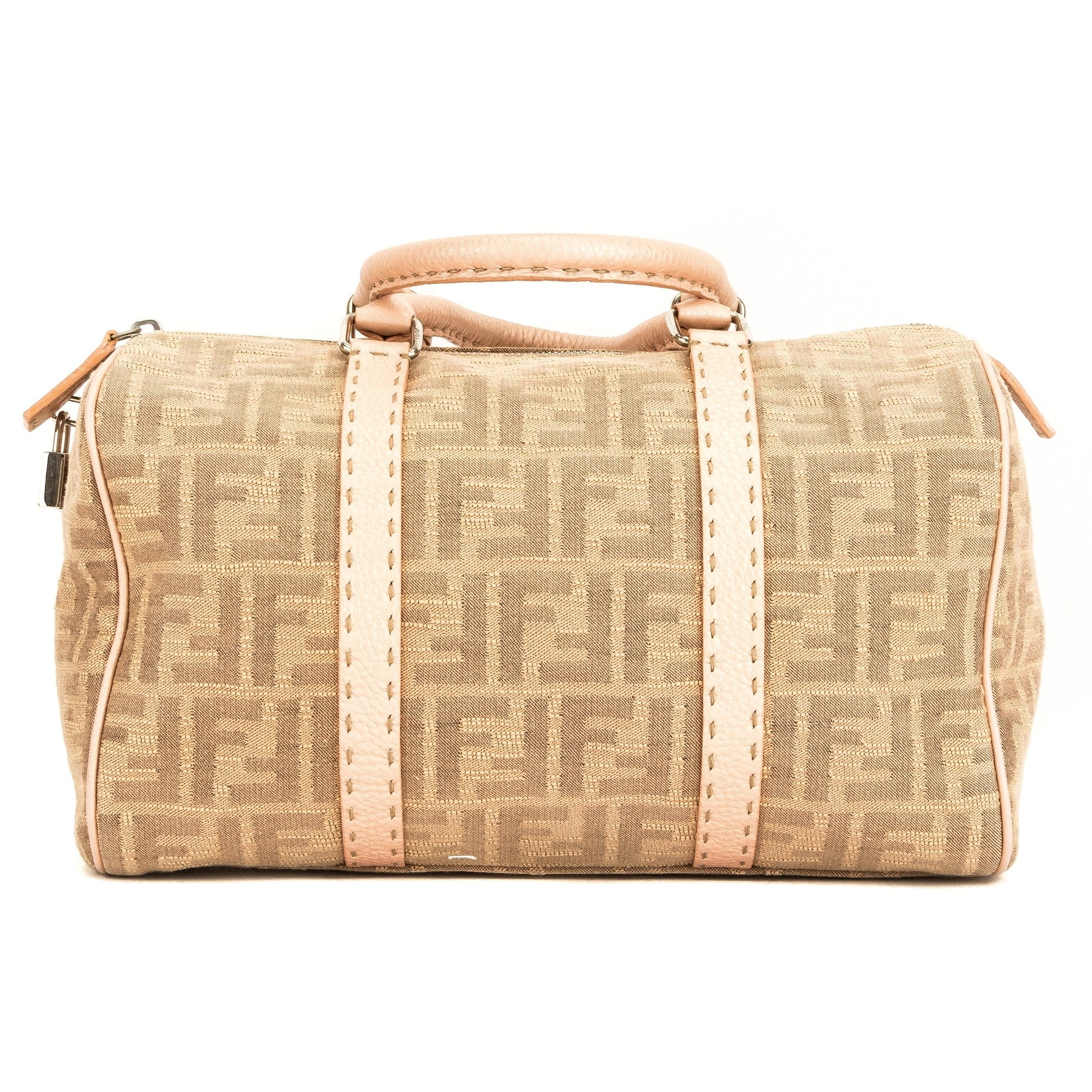 Fendi Pink Selleria Zucca Medium Boston ( )