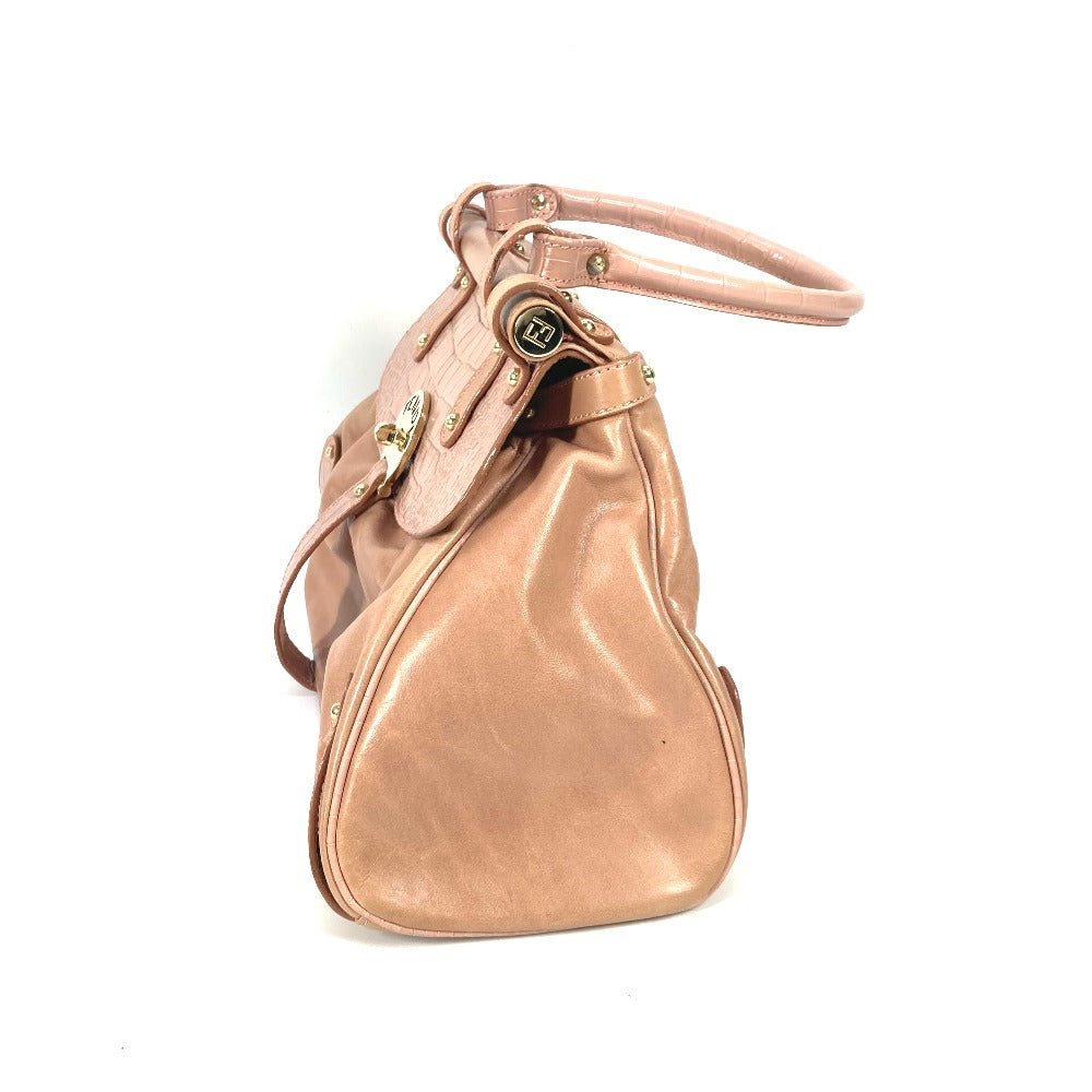 FENDI Tote Bag leather pink Turn lock Women