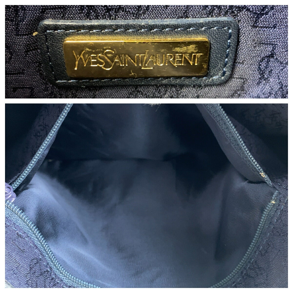 Saint Laurent YSL PVC/Leather Shoulder Bag