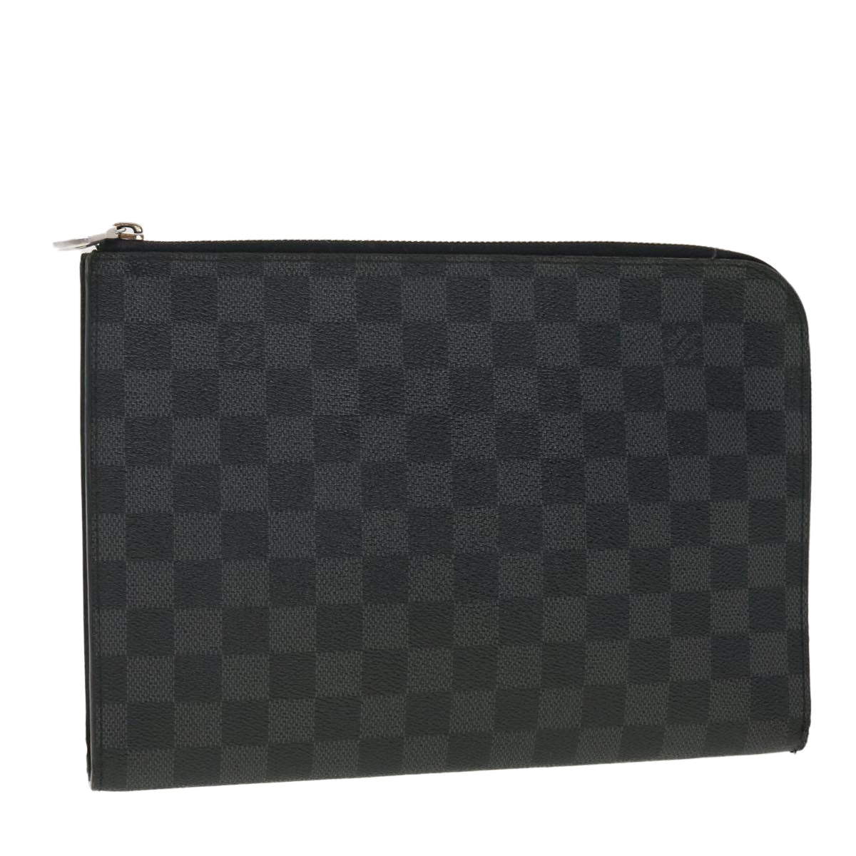 LOUIS VUITTON Damier Graphite Pochette Jules PM Clutch Bag N60113 LV 40471