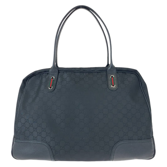 GUCCI Shoulder Bag 293595 Nylon Black black Shoulder Bag Tote Bag Boston Duffel bag Unisex Sherry line GG canvas Women