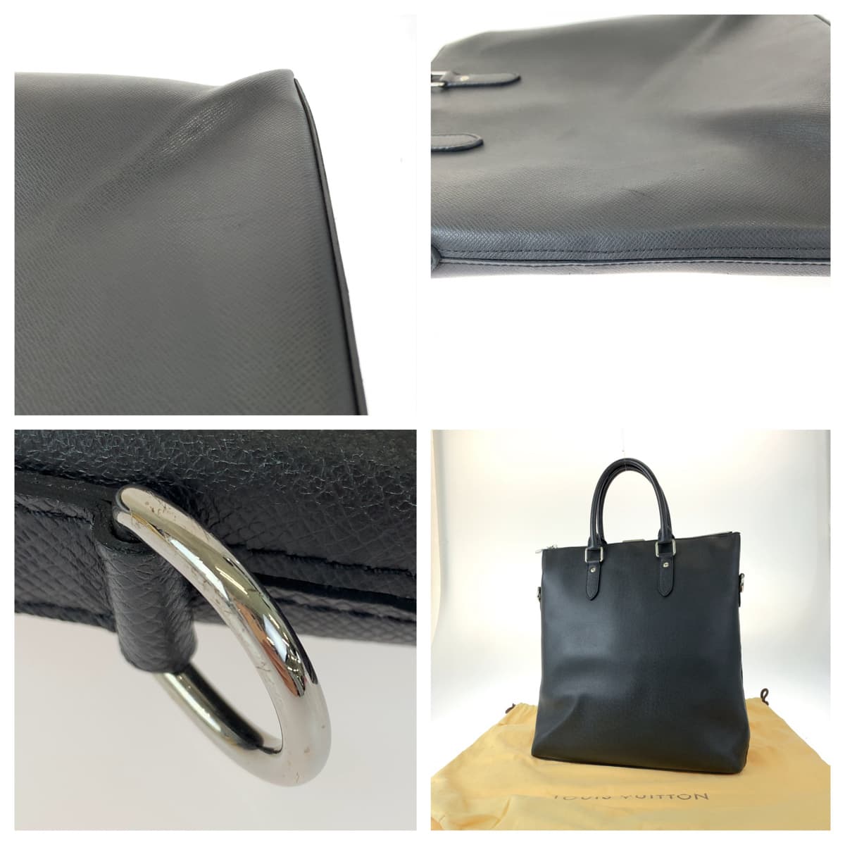 LOUIS VUITTON Business bag M33433 Taiga Noir black black Tote Bag Business bag Taiga Anton Tote mens