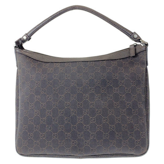 GUCCI Shoulder Bag 293581 GG canvas, leather Brown Silver Metal Hobo Shoulder Bag Handbag Abbey GG pattern Women