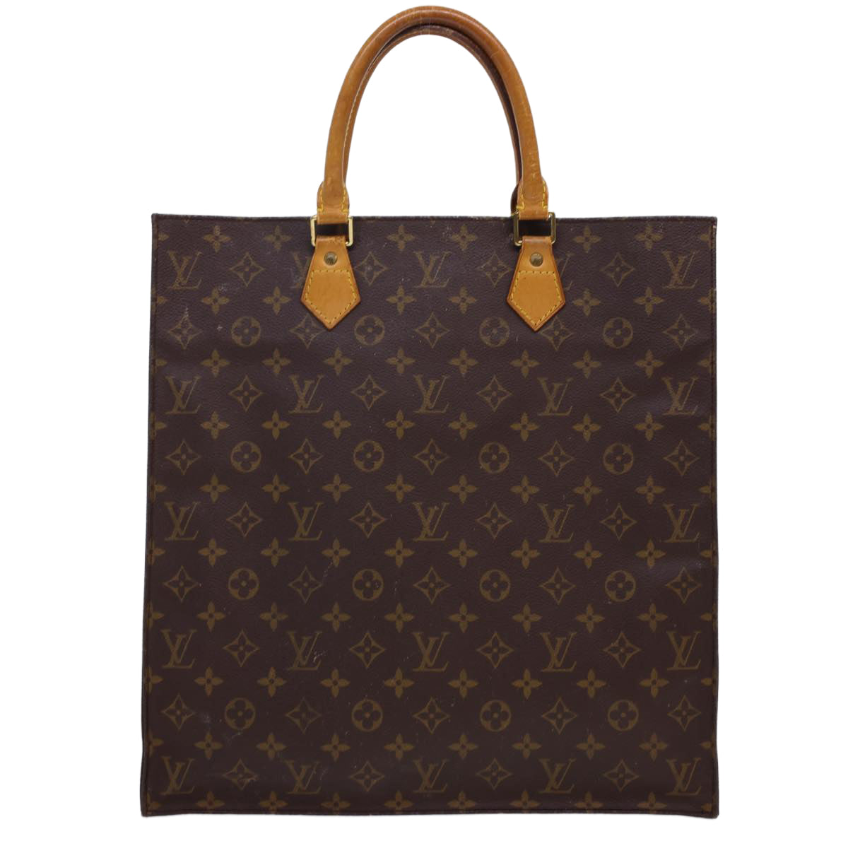 LOUIS VUITTON Monogram Sac Plat Hand Bag M51140 LV 40684