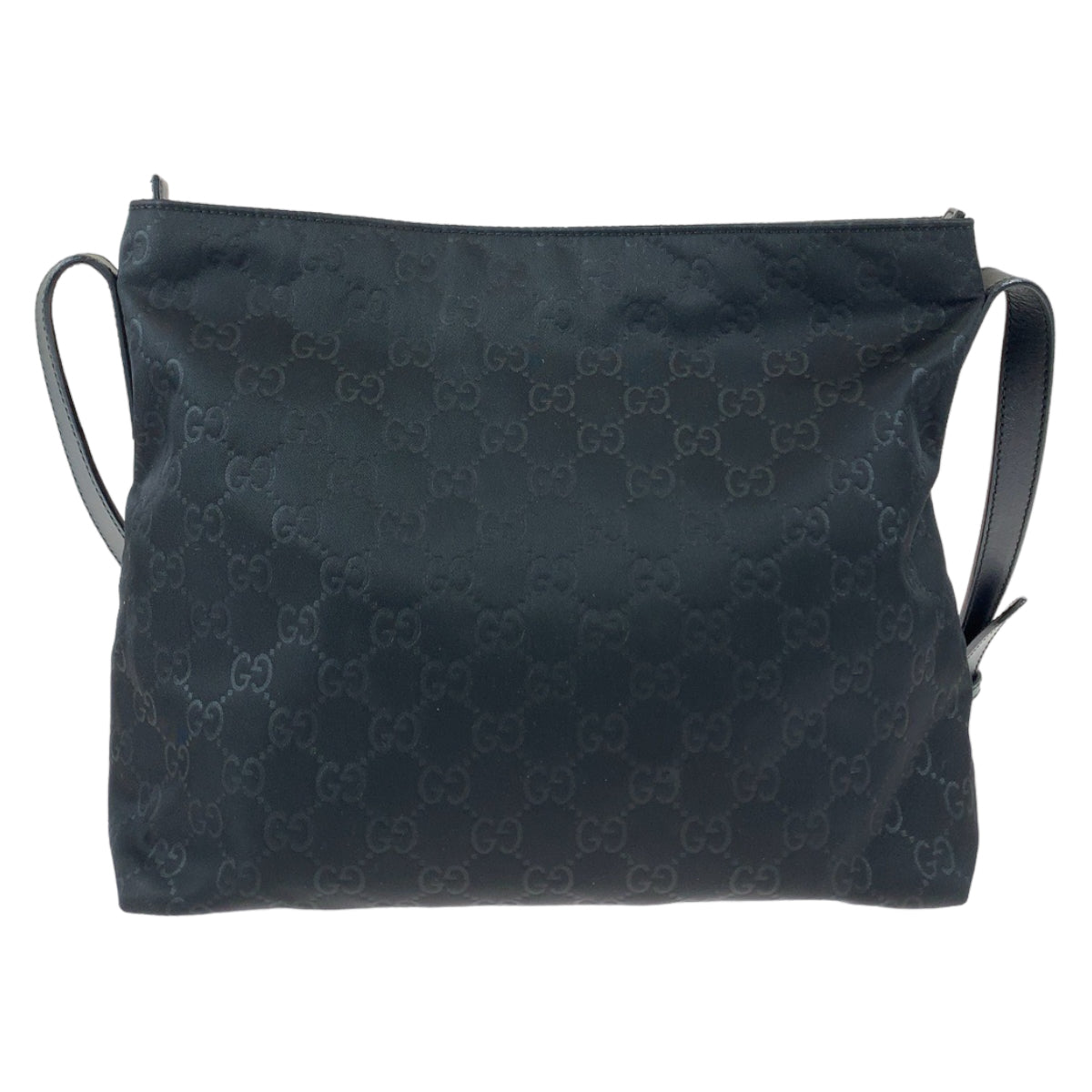 GUCCI Shoulder Bag 314529 Nylon, Leather Black Silver Metal Crossbody Shoulder Bag Messenger Bag Embossed nylon GG pattern mens