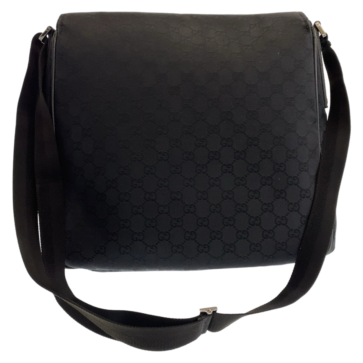 GUCCI Shoulder Bag 114269 GG canvas, leather Black Silver Metal Crossbody Shoulder Bag Messenger Bag mens