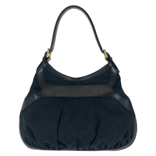GUCCI Shoulder Bag 189885 GG canvas, leather Black GoldMetal Shoulder Bag handbag Queen Hobo Women