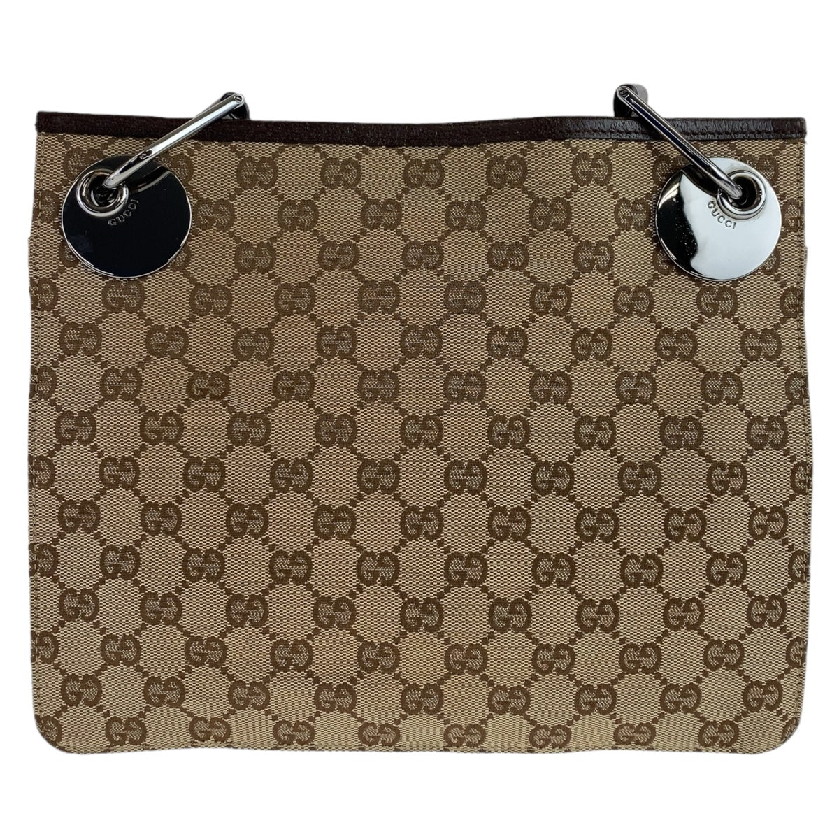 GUCCI Shoulder Bag 120841 GG canvas, leather Beige Brown SilverMetal Crossbody Shoulder Bag Messenger Bag GG pattern Women