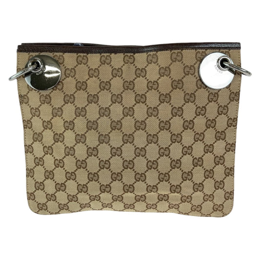 GUCCI Shoulder Bag 120841 GG canvas Brown Silver Metal Shoulder Bag Messenger bag Eclipse Women