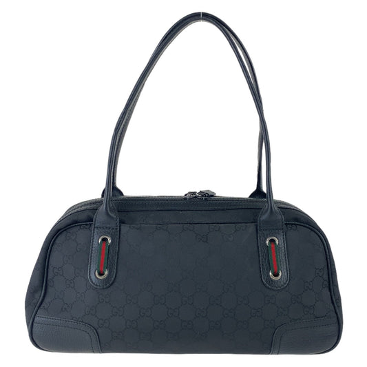 GUCCI Shoulder Bag 293594 Nylon, Leather Black Silver Metal Shoulder Bag handbag Sherry line Women