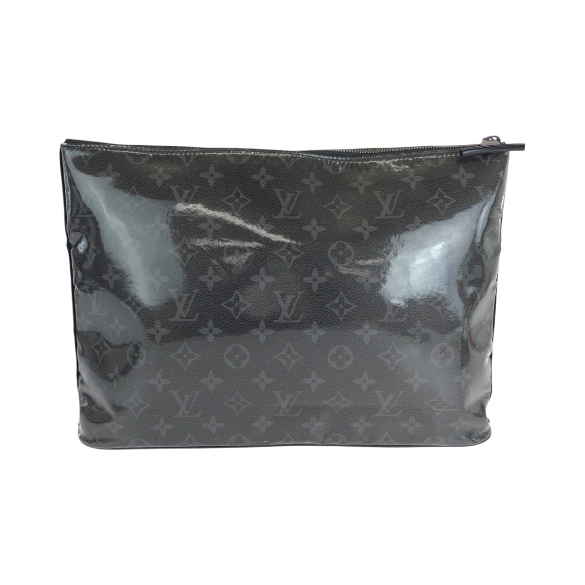 Designer Women's Crossbody Bag | LOUIS VUITTON Clutch bag Patent leather Black SilverMetal Clutch bag business bag Monogram Eclipse pochette cosmos mens