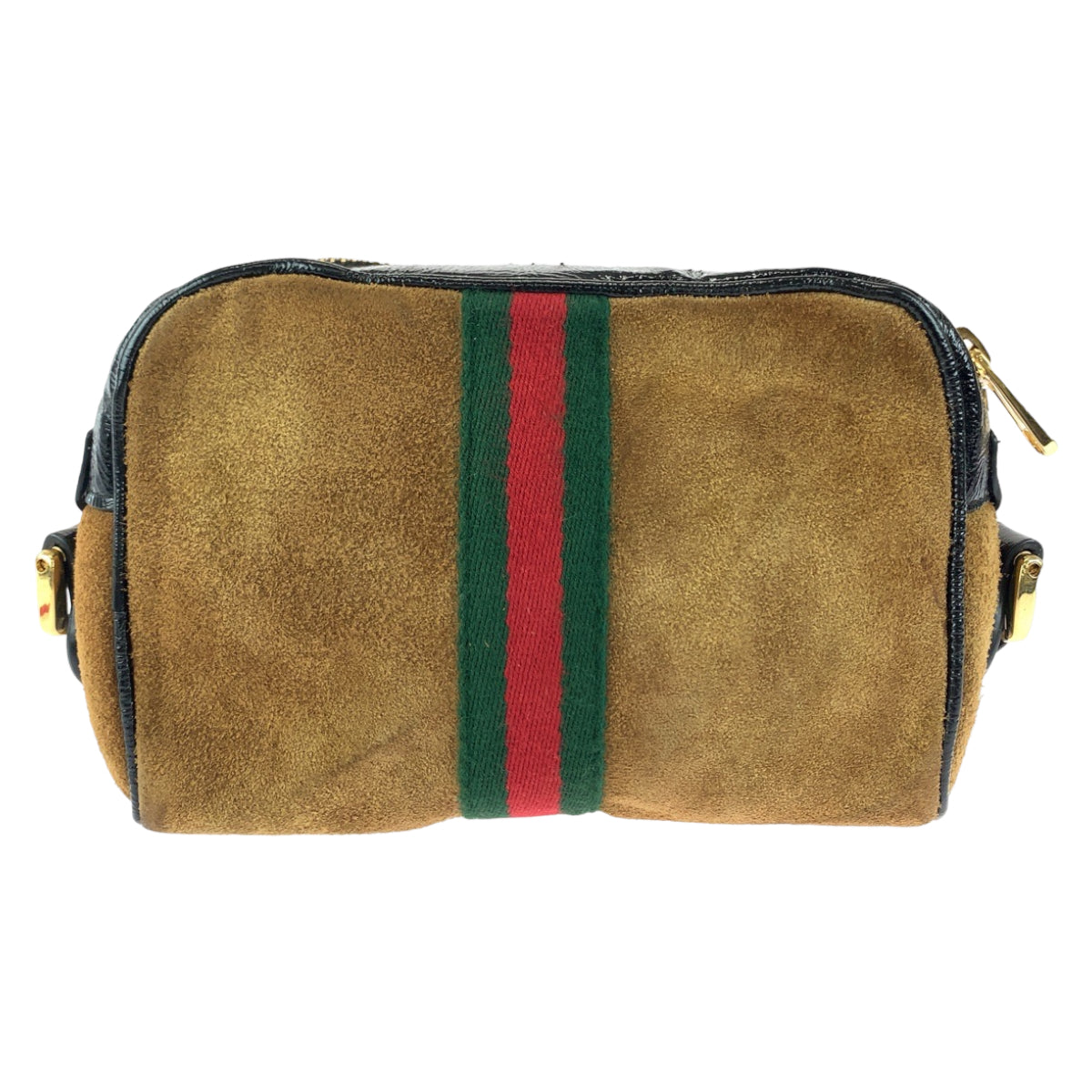 GUCCI Shoulder Bag 573321 Suede, Leather Brown Red Green GoldMetal Shoulder Bag pochette Ofidia Women