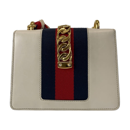 GUCCI Shoulder Bag 431666 leather white Crossbody Shoulder Bag Pochette Sherry line Sylvimini Women