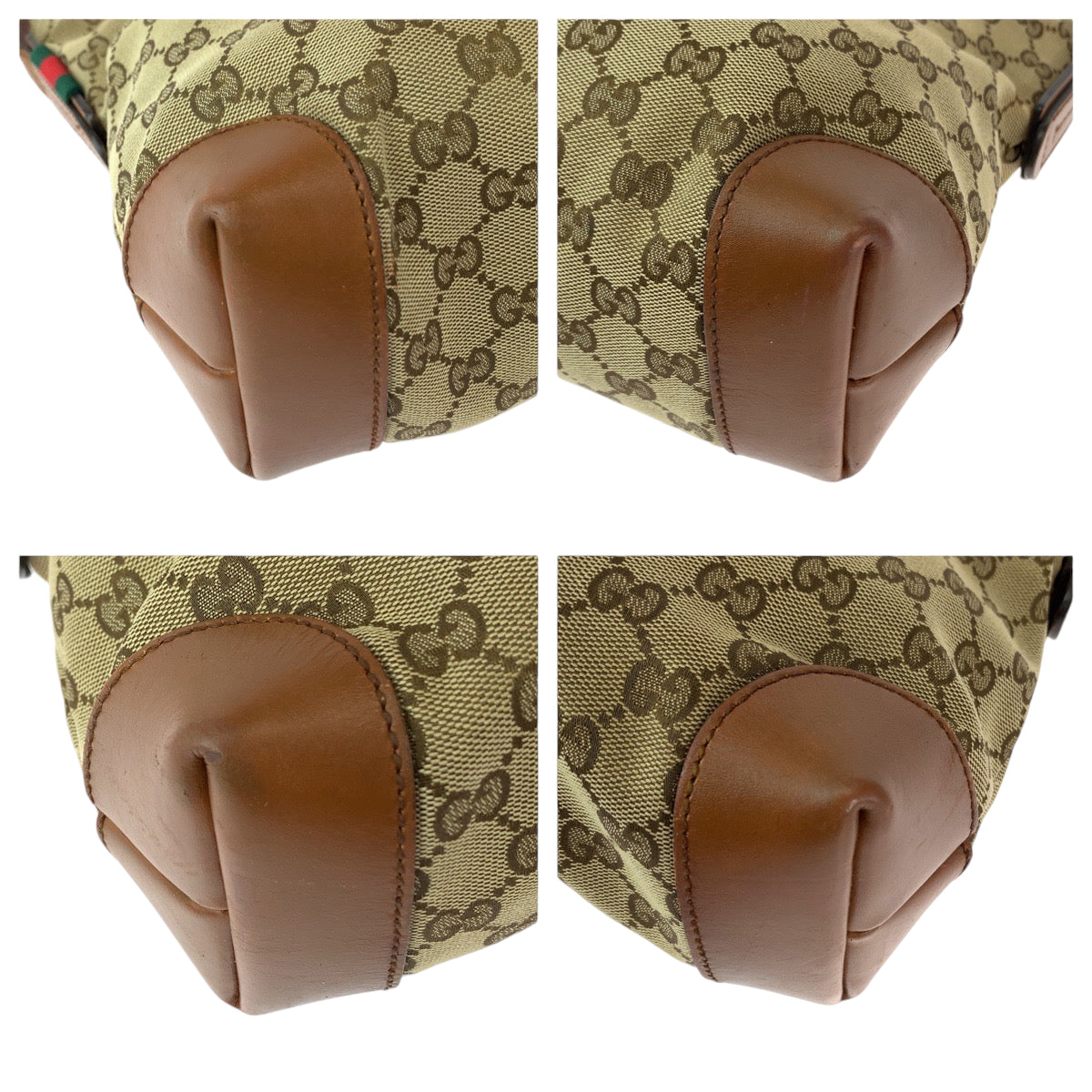 GUCCI Shoulder Bag 337598 GG canvas Brown Silver Metal Shoulder Bag Messenger bag Sherry line Women