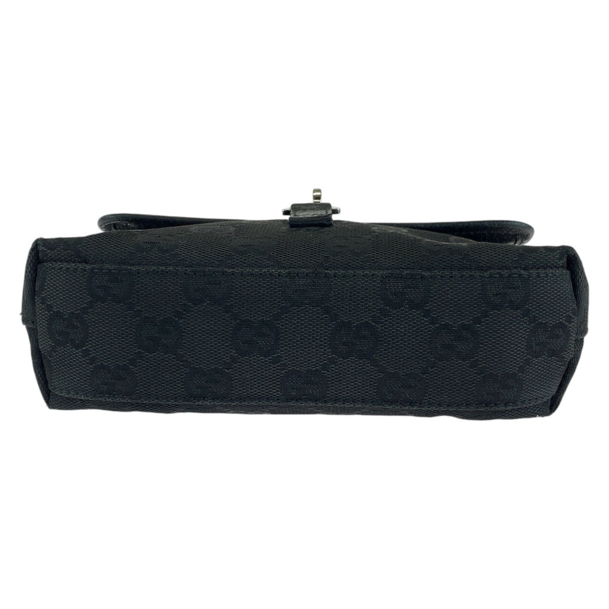 GUCCI Sling bag GG canvas Black SilverMetal Sling bag, bum bag, waist pouch Women