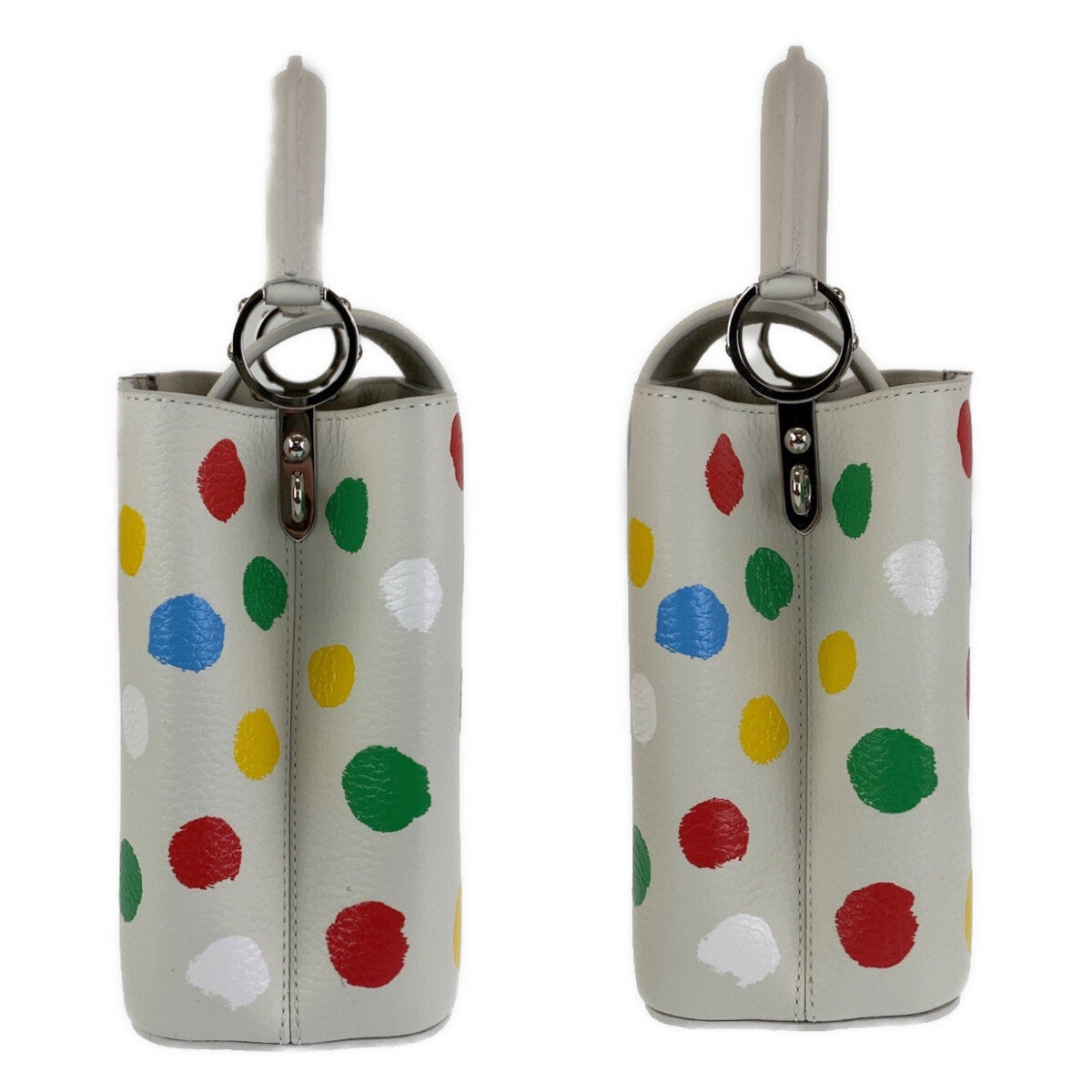 LOUIS VUITTON Handbag leather multicolor LVxYK Capucines BB Yayoi Kusama Painted Dot
