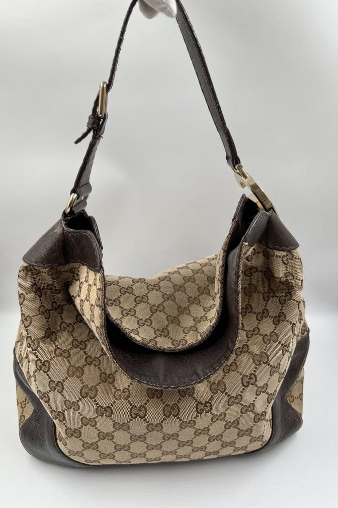 Gucci Leather Canvas Shoulder Bag Style 8