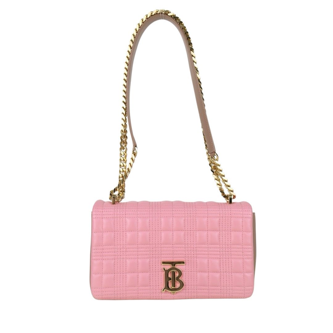 ( Rank A)?BURBERRY Matrasse Chain Lola Shoulder Bag Pink ?H25063011