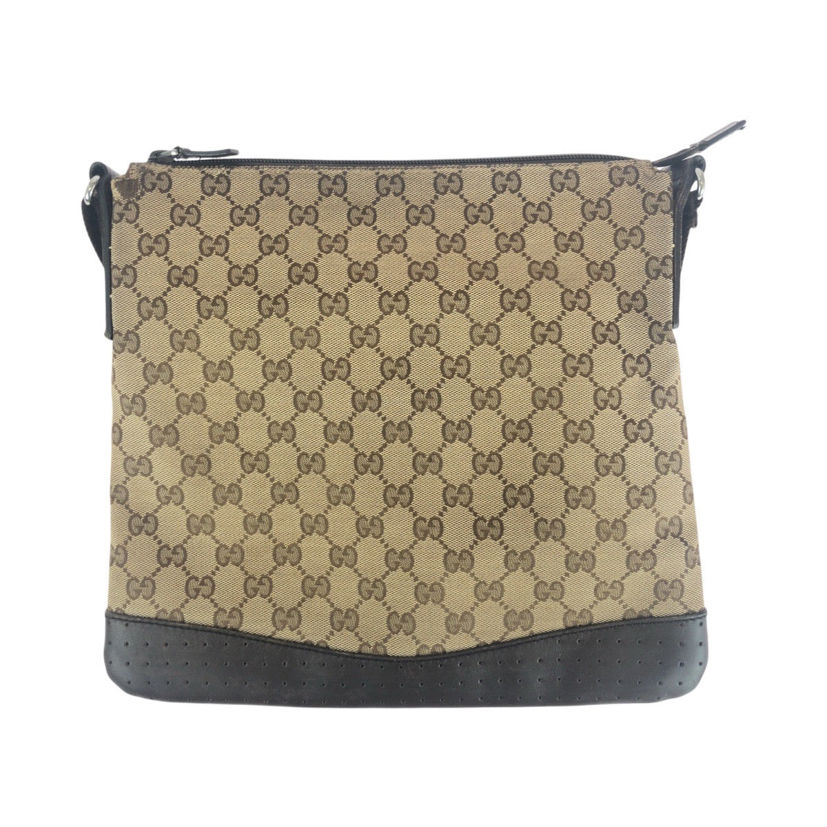 GUCCI Shoulder Bag 145857 GG canvas, leather Brown beige Shoulder Bag pochette Women