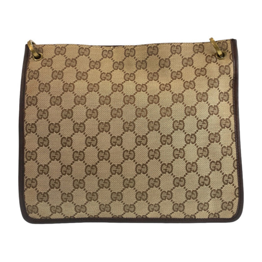 GUCCI Shoulder Bag 91762 GG canvas, leather Brown beige Crossbody Shoulder Bag Messenger Bag Women